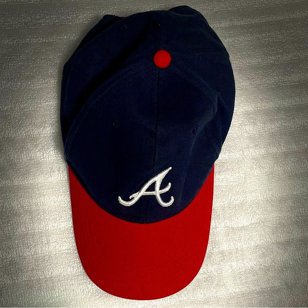 Men or Women’s Atlanta Braves Baseball Cap - Red and Blue Adjustable Size Fit